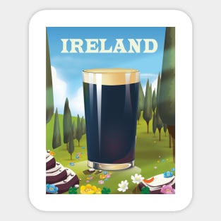 Ireland pint landscape Sticker